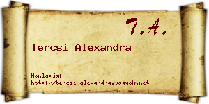 Tercsi Alexandra névjegykártya