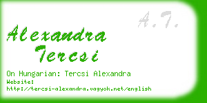 alexandra tercsi business card